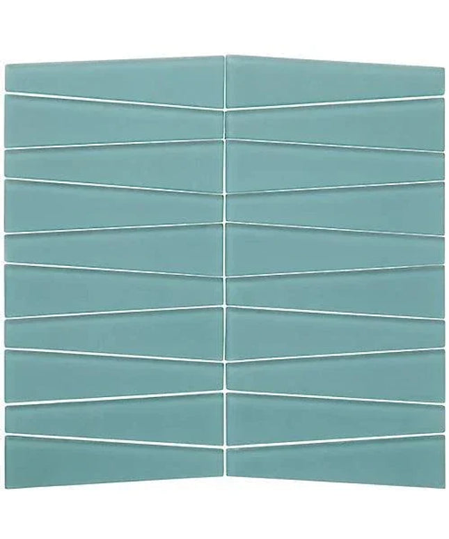 waveline glass mosaic tile matte Waveline Matte Lagoon