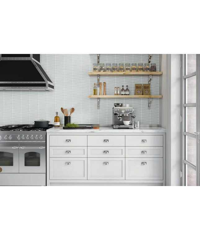 Waveline Pure Silk Matte kitchen backsplash