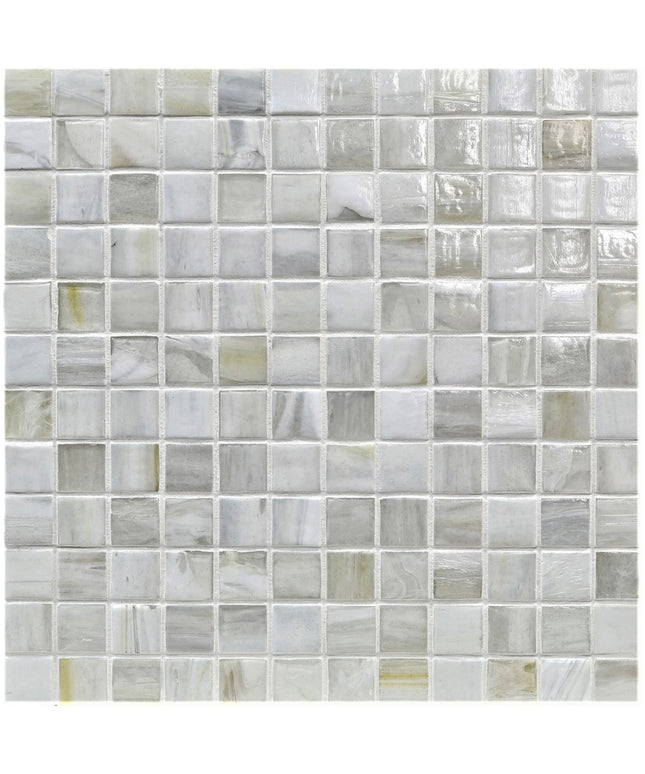 Mosaic tile pattern with gray and white squares