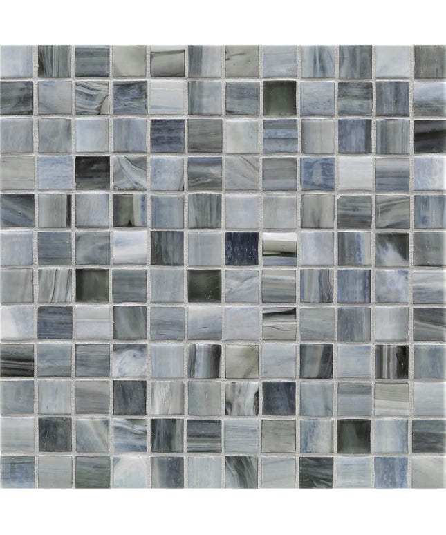Mosaic tile pattern with gray and blue shades