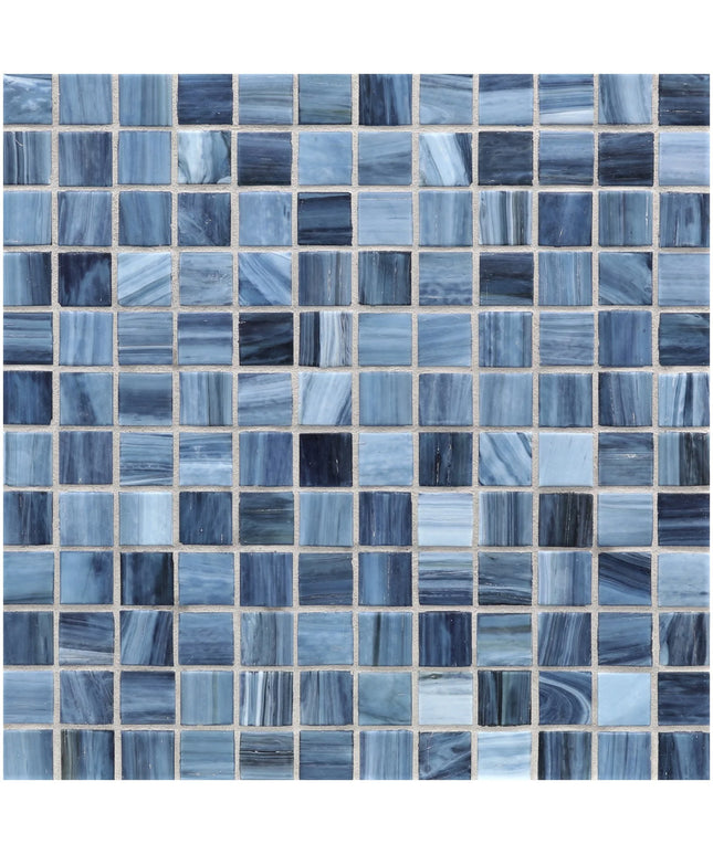 Blue mosaic tile pattern