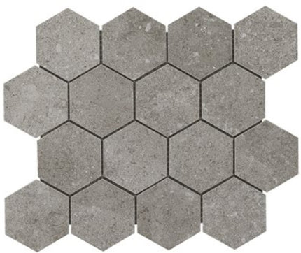 ages hexagon limestone look porcelain tile 3 Hex Fossil