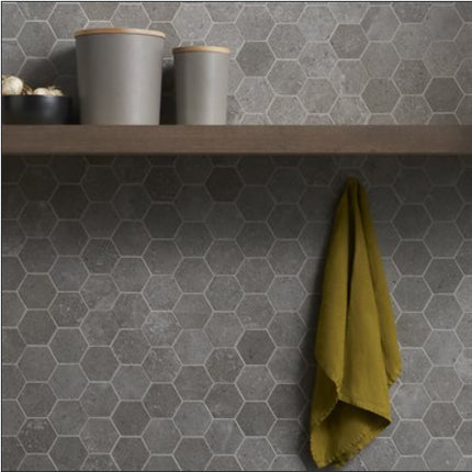 ages hexagon limestone look porcelain tile 3 