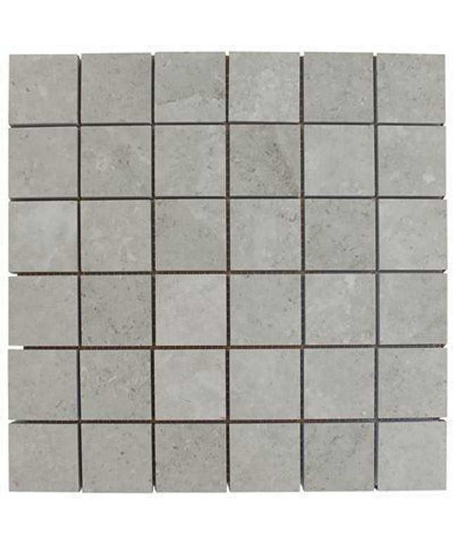 ages mosaic limestone look porcelain tile matte 2x2 Mosaic Fumo
