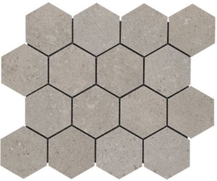 ages hexagon limestone look porcelain tile 3 Hex Fumo