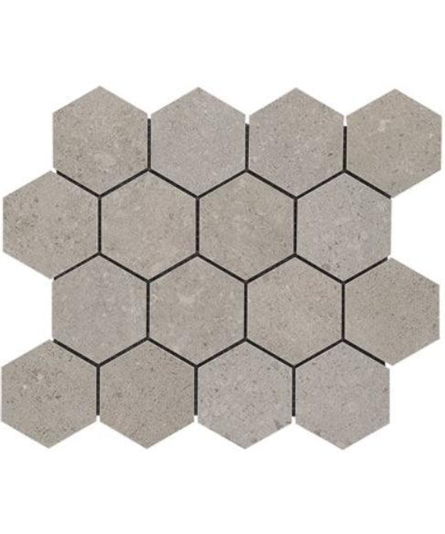 ages hexagon limestone look porcelain tile 3 Hex Fumo