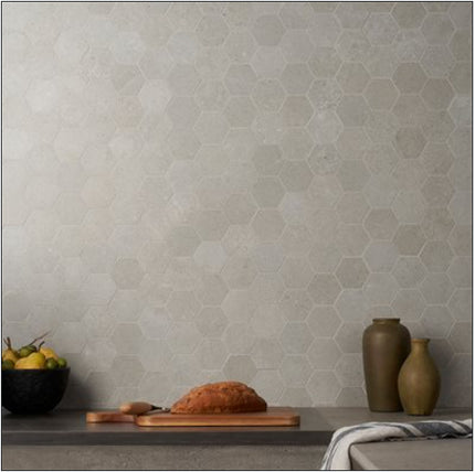 ages hexagon limestone look porcelain tile 3 