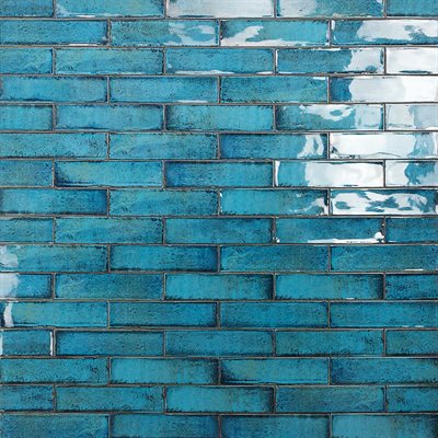 alchimia blue 3x12 subway tile wall