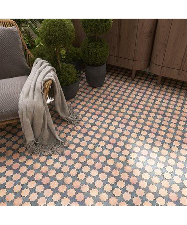 10x10 star cross floor tiles mara