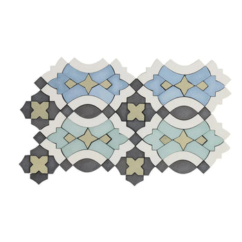 Alpana Nador Multicolor Mosaic Tile 8x14 mixed lava stone