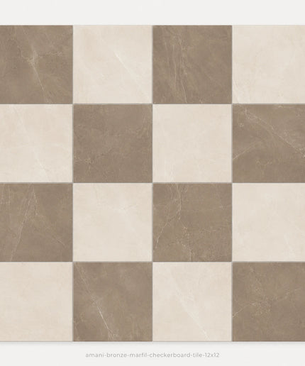 Leona Look Checkerboard Porcelain Tile 12x12
