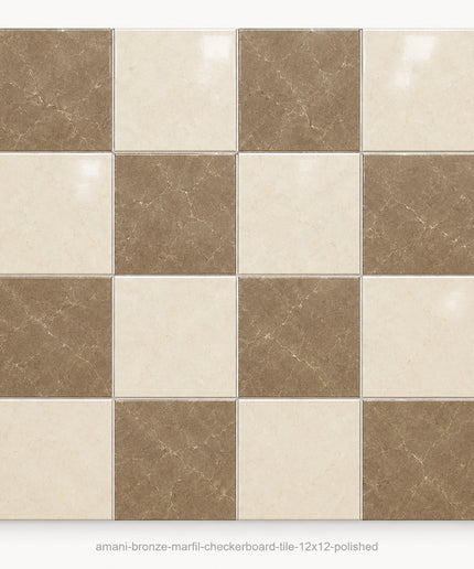 Leona Look Checkerboard Porcelain Tile 12x12