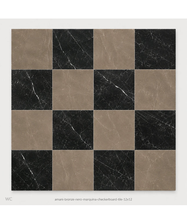 Leona Look Checkerboard Porcelain Tile 12x12