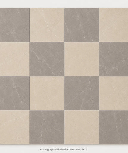 Leona Look Checkerboard Porcelain Tile 12x12