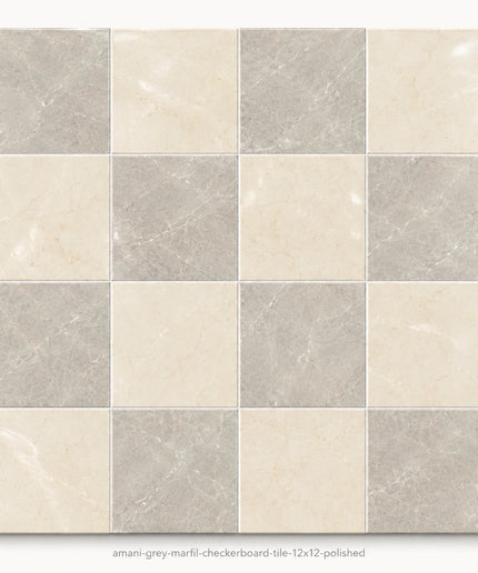 Leona Look Checkerboard Porcelain Tile 12x12