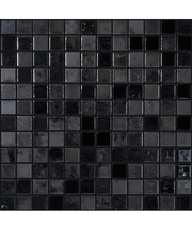 lux squares glass mosaic 1x1 anthracite lux squares