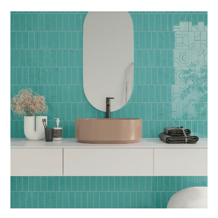 hammer decor subway tile gloss 2x6 