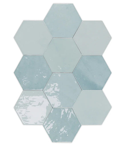 Zellige Hexagon Tile Glossy 4x5