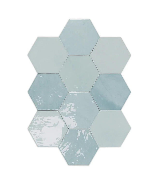 Zellige Hexagon Tile Glossy 4x5