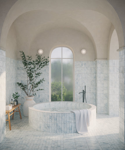 arabescato-install-2x9-tiles