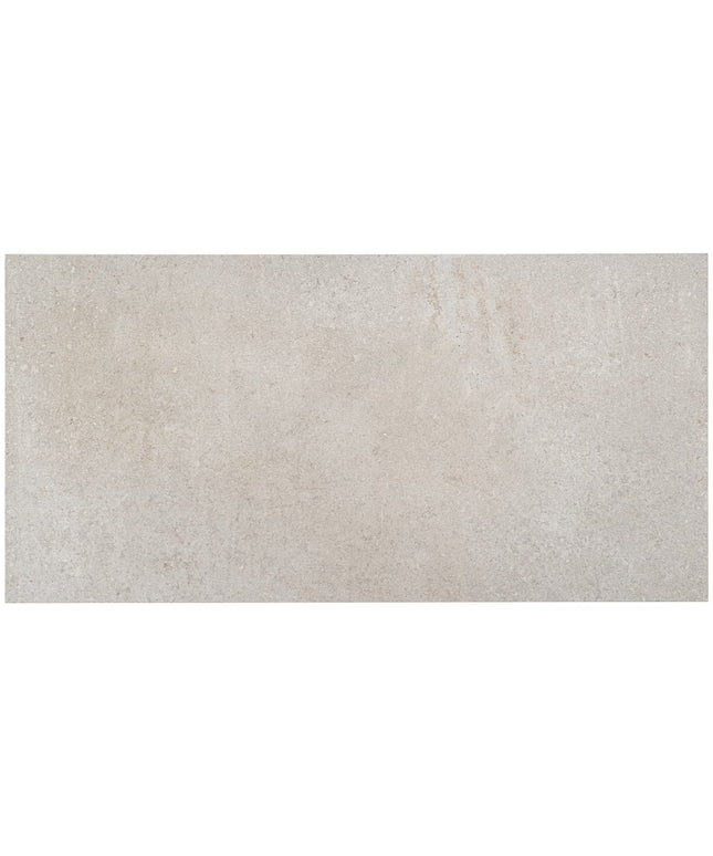 Beige rectangular tile with a subtle pattern on a white background