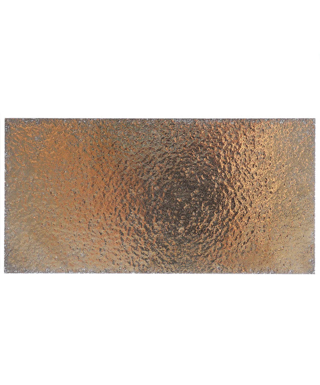 Rust-colored textured rectangular stone on a white background