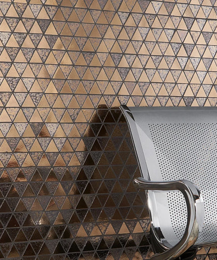 art-lava-bronze-triangle-mosaic-tile-wall