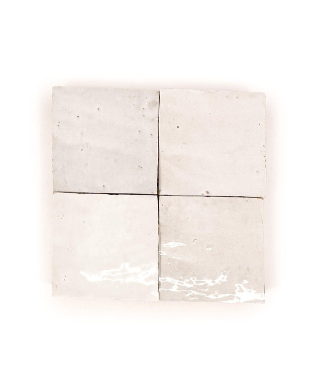atlas white 4x4 zellige tiles