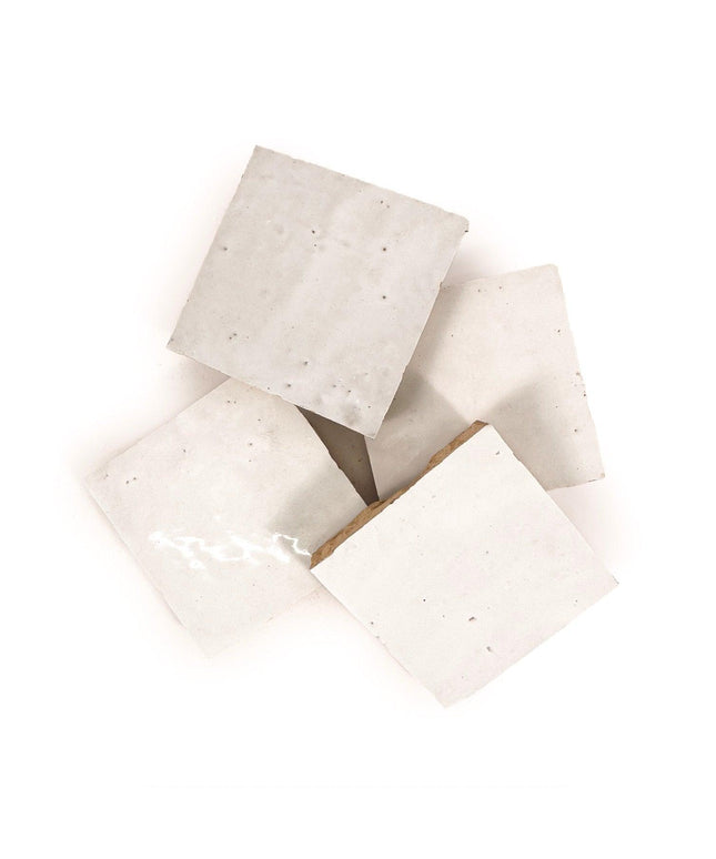 atlas white wall 4x4 zellige tiles
