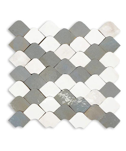 atlas white blanc gris perla ceramic mosaic tile zellige 