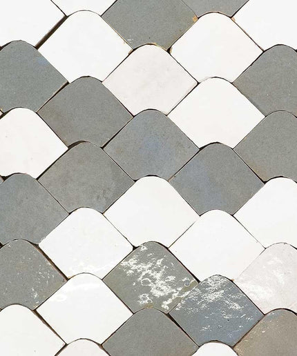 gris perla ceramic mosaic tile zellige 