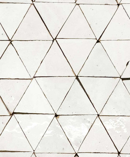 atlas white triangle mosaic ceramic tiles 9x12