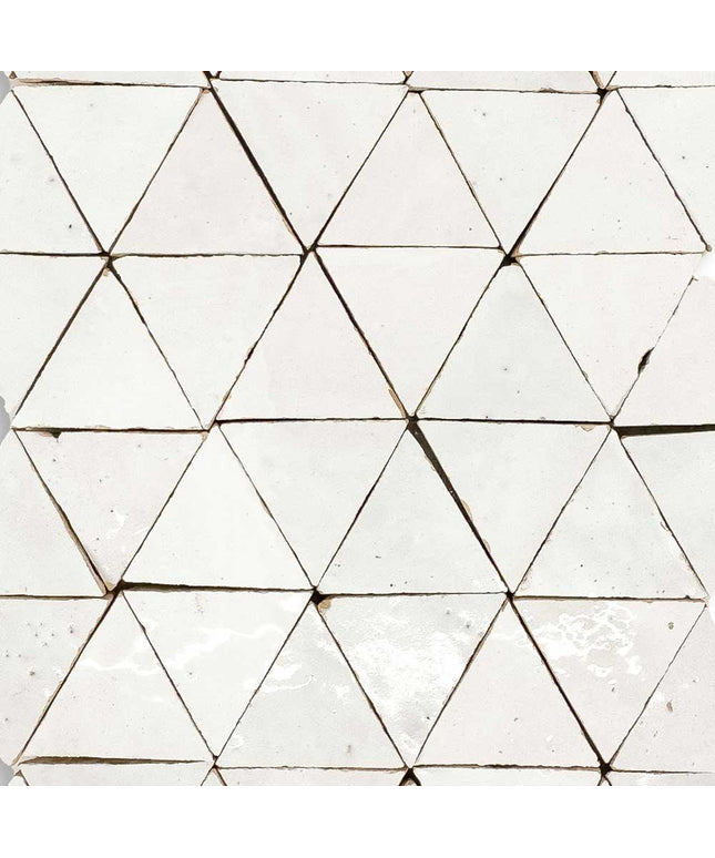 atlas white triangle mosaic ceramic tiles 9x12