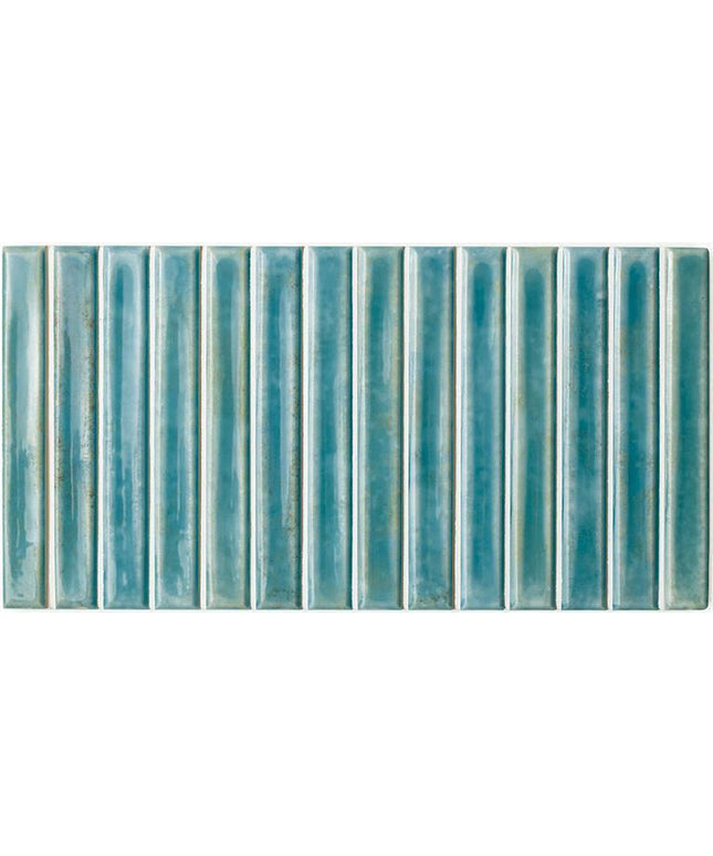 potters ceramic tile glossy 5x10 Bars Agave