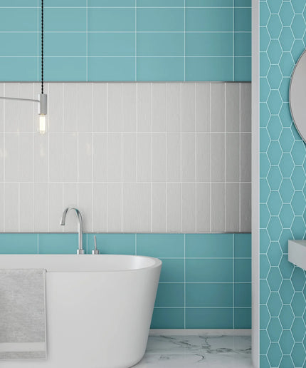 azure shower wall tile