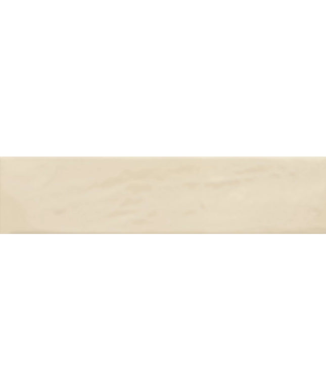 Beige 2x10 ceramic tile with subtle marbled pattern, ideal for backsplash or bathroom walls