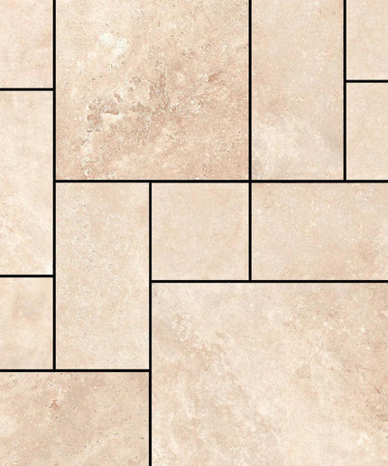Beige tiles arranged in a pattern