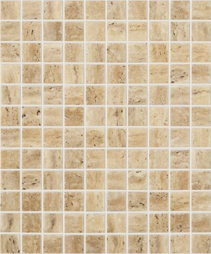 stone travertino squares glass mosaic 1x1 beige stone travertino squares