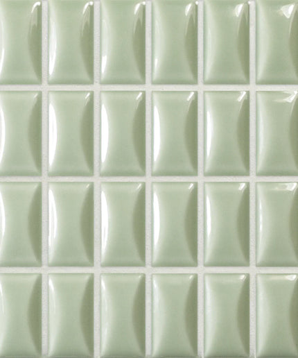 bevel-jade-gloss Green glass mosaic tile pattern
