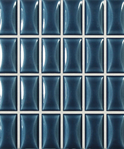 bevel-sapphir-gloss Pattern of blue tiles with a wavy design