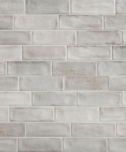 Pattern of gray tiles with a brick-like design