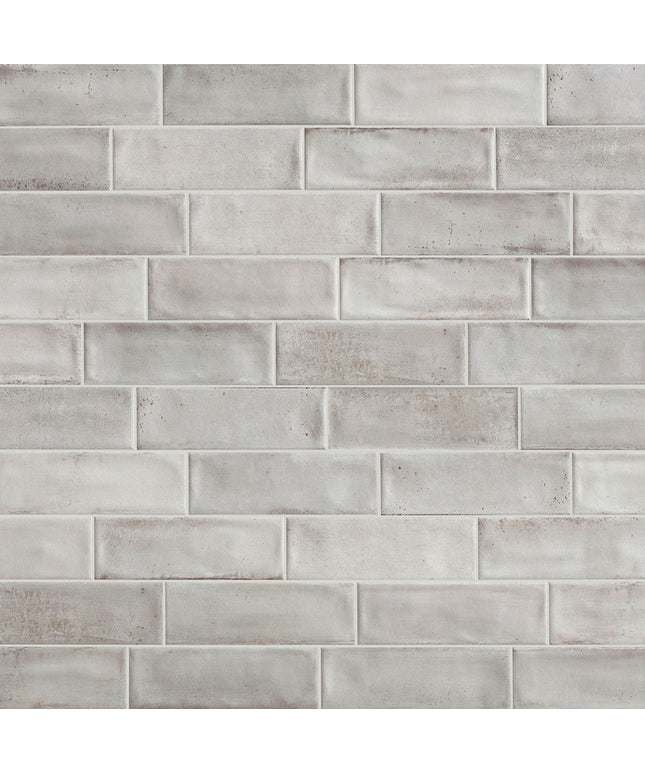 Pattern of gray tiles with a brick-like design