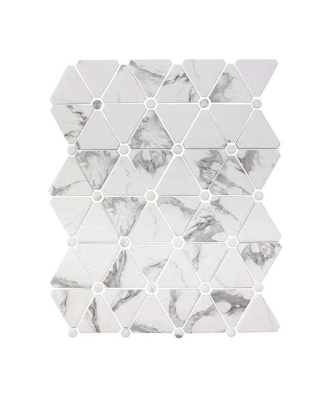 Simple Stone Glass Mosaic Triangle Tile 10x13
