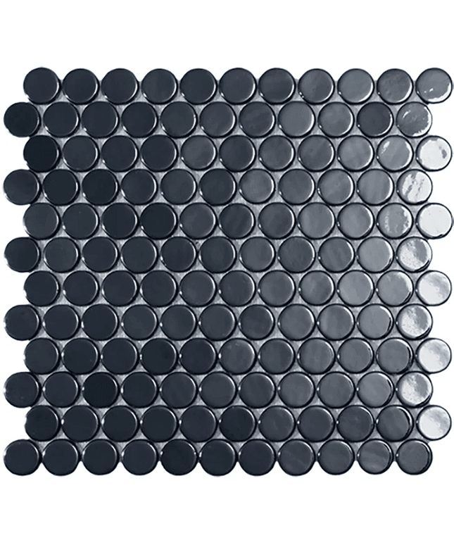 circle penny round glass mosaic 1x1 551 shell air circle