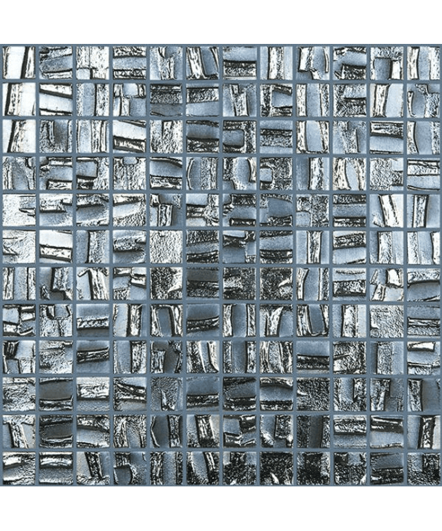 moon squares glass mosaic 1x1 black moon squares