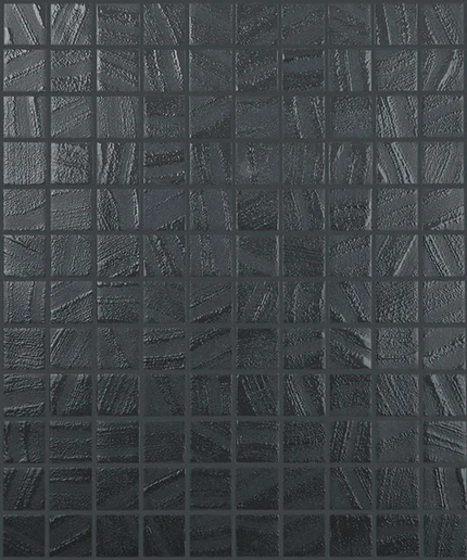 arts squares glass mosaic tile 1x1 black anthracite