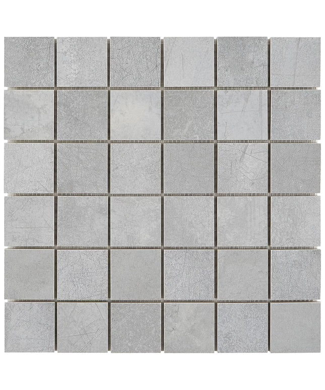 Gray square tiles arranged in a grid pattern