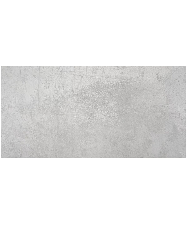 Rectangular gray tile with a textured surface on a white background