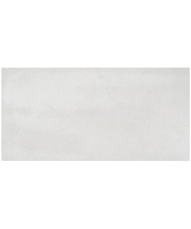 Rectangular white tile with a subtle pattern on a white background