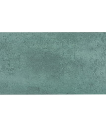 Teal rectangular tile with a textured surface on a white background